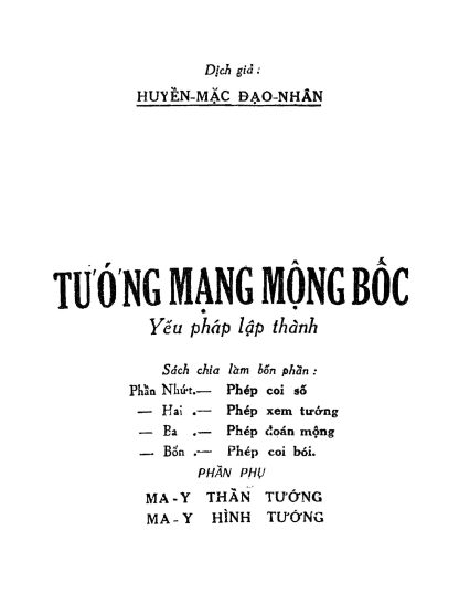 Tướng Mạng Mộc Bốc ( Yếu pháp lập thành ) - Huyền Mặc Đạo Nhân (Bản Chuẩn) - Hình ảnh 2