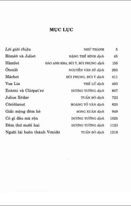 William Shakespeare Tuyển Tập Tác Phẩm - Ngô Thế Doanh - Hình ảnh 2