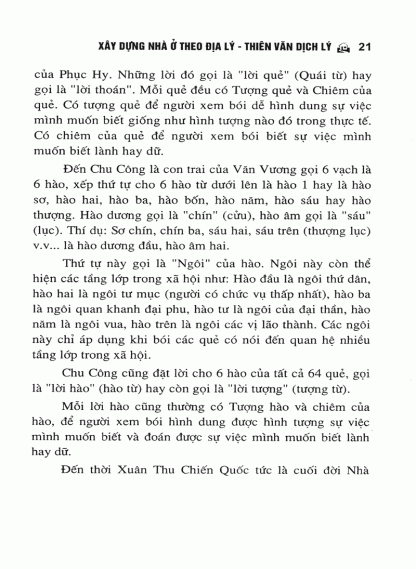 Xây Dựng Nhà Ở Theo Địa Lý Thiên Văn Dịch Lý - Trần Văn Tam - Hình ảnh 16