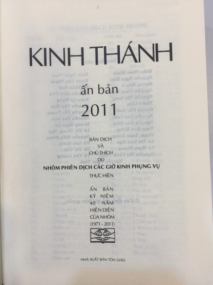 Kinh Thánh Ấn Bản 2011 Cựu Ước Và Tân Ước - Các Giờ Kinh  Phụng Vụ (1971-2011) - Hình ảnh 4