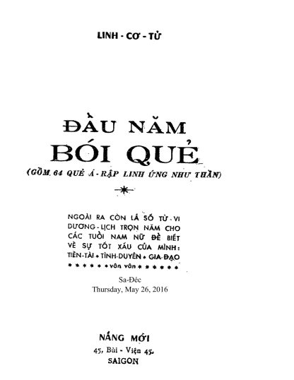 Đầu Năm Bói Quẻ (Gồm 64 Quẻ Á Rập linh ứng như thần) - Linh Cơ Tử - Hình ảnh 3