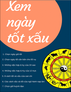 Xem Ngày Tốt Xấu Chọn Ngày Tốt Căn Bản Cho 83 Vụ