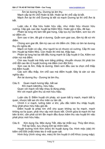 Địa Lý Gia Truyền Bí Thư Đại Toàn - Cao Trung - Hình ảnh 6