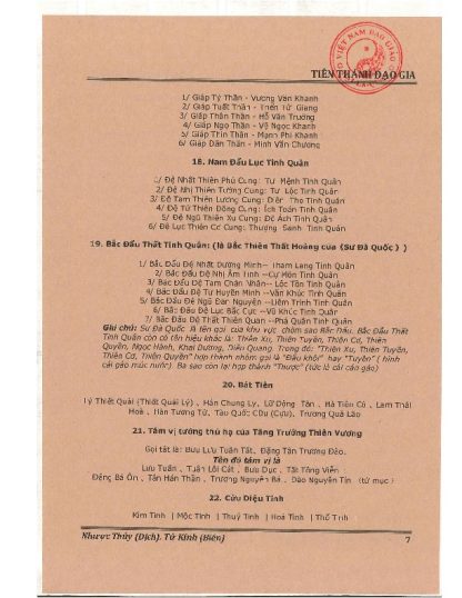 Phả Hệ Tiên Thánh Đạo Giáo (Danh Sách Tiên Thánh Đạo Gia) - Nguyễn Tử Kính - Hình ảnh 6