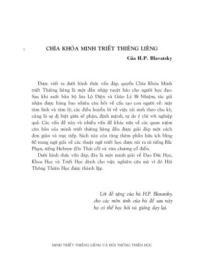 Sách Thông Thiên Học: Chìa Khóa Minh Triết Thiêng Liêng - Helena Petrovna Blavatsky - Hình ảnh 3