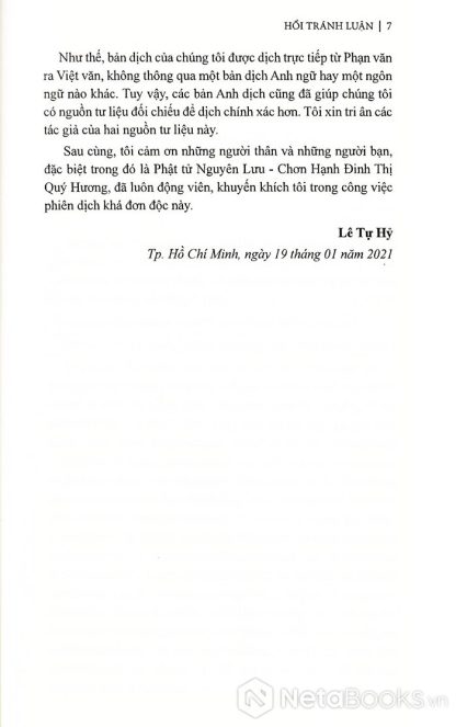 Hồi Tránh Luận - Lê Tự Hỷ - Hình ảnh 2