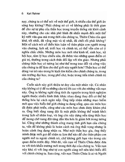 Sách Thần học – Karl Rahner - Hình ảnh 3