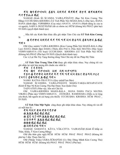 Mật Tông Tâm Pháp Uế Tích Kim Cang Đà La Ni - Hình ảnh 3