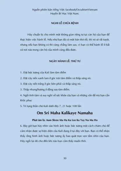 Thuật Triệu hồi quyền lực bóng tối của Kali Ma - Baal Kadmon (Bản Dịch) - Hình ảnh 2