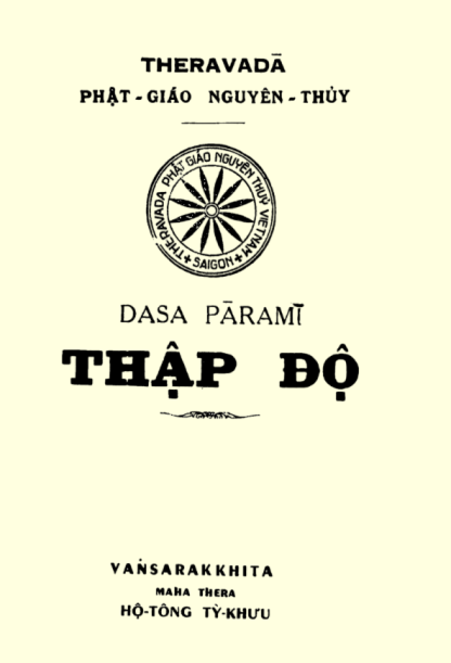 Pháp Thập Ðộ Hay Thập Ba la mật - Trưởng Lão Hòa Thượng Hộ Tông