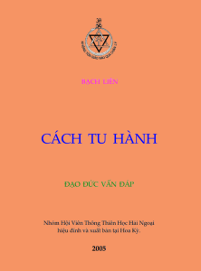 Cách Tu Hành - Bạch Liên